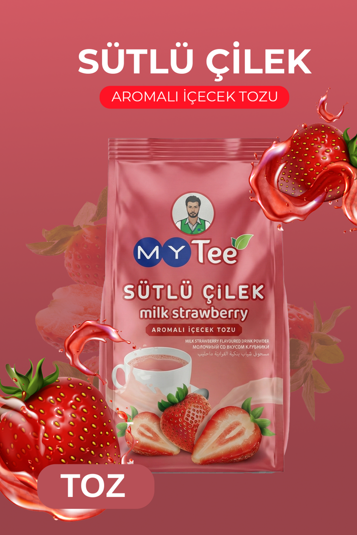 MyTee Sütlü Çilek Aromalı İçecek Tozu resmi